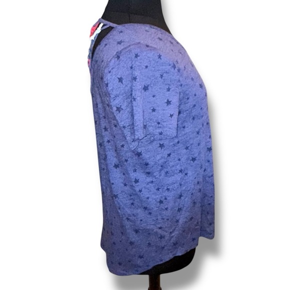 LANE BRYANT High-Low Macrame-Back Top - Plus 14/16 Medieval Blue - Picture 5 of 11